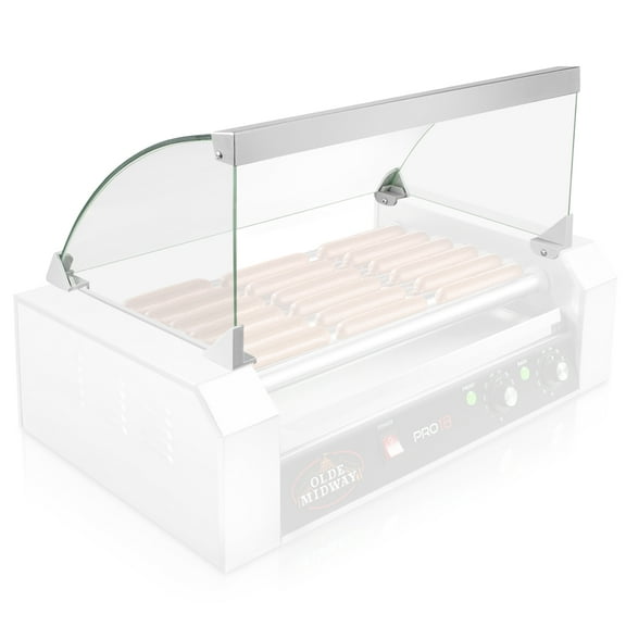 Olde Midway Glass Cover ONLY for PRO18 Hot Dog 7 Roller Grill Cooker Machine
