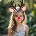 thumbnail image 2 of Christmas clothes Christmas decorations K'ids Reindeer Elegant Style Outfit For Holiday Parties And Festive Events santa suit, 2 of 9