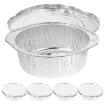 Worgeous  5 Pcs Aluminum Pans with Lids Cookware Hot Pot Tin Foil