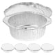 thumbnail image 5 of 5 bandejas de aluminio con tapa de 8 x 7 pulgadas, recipientes de aluminio desechables con tapa para hornear, cocinar, calentar, almacenar y preparar alimentos, color plateado., 5 of 7