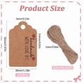 thumbnail image 2 of 150Pcs Heart Gift Tags Bulk Present Tag Labels 5 x 3cm BurlyWood Writable Paper Present Tags with 20M Jute Cord Love Hearts Cards, 2 of 5