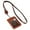 Brown, variant on VogueV Slim PU Leather ID Card Wallet - RFID-Blocking Minimalist Design Black