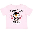 thumbnail image 3 of Inktastic I Love My Nana with Cute Penguin and Hearts Girls Toddler T-Shirt, 3 of 5