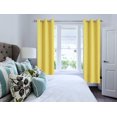 thumbnail image 1 of Juego de 2 cortinas opacas K68 amarillas de 213 cm de largo con ojales para sala de estar, armario y dormitorio., 1 of 5