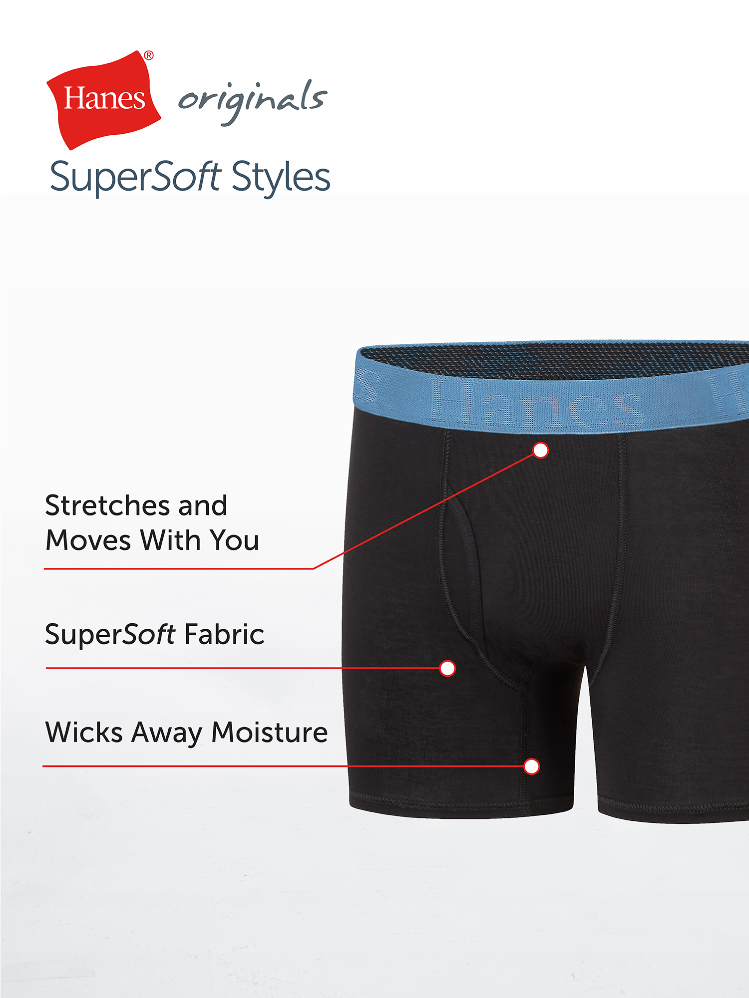 Hanes Originals Boys' SuperSoft Boxer Briefs, 5-Pack photo 4