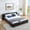 Dark Gray, variant on Harper & Bright Designs Queen Size Upholstered Floor Bed with Headboard and Solid Frame, Chenille Platform Bed Frame for Bedroom, Dark Gray