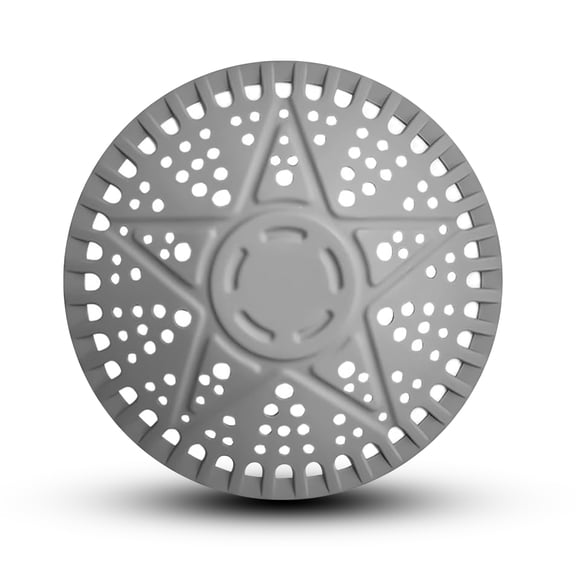 Style-Carry 1 Pack Gray Silicone Shower Drain Hair Catcher, 5.5 inch Universal Bathroom Sink Strainer for Floor Drains and Bathtub Showers