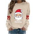 thumbnail image 6 of Christmas Sweatshirts for Womens Long Sleeve Crew Neck Christmas Print Sweatshirt Holiday Long Sleeve Pullover Tops, 6 of 6
