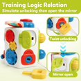 thumbnail image 4 of Juguetes de cubo ocupado Montessori para niños pequeños, tablero ocupado de actividades sensoriales, juguetes de viaje de aprendizaje educativo temprano, regalo para niños, 4 of 4