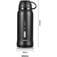 thumbnail image 2 of Botella de acero inoxidable con aislamiento al vacío de doble pared y taza - Termo reutilizable - Sin BPA - 650 ml - Rojo, 2 of 4