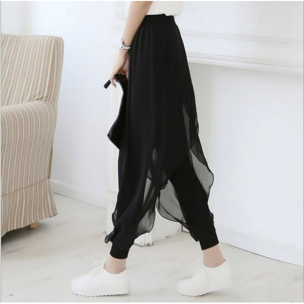Pantalones de yoga, pantalones bombachos de primavera y otoño, pantalones deportivos para mujer, ropa de baile cuadrado, pantalones harén casuales sueltos de talla grande
