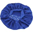 thumbnail image 4 of Gorro Gorro Gorro Satén Estiramiento Cuidado nocturno Ducha para el cabello de ala ancha Cuidado del cabello Uso Onda y rizo del cabello (Azul), 4 of 5