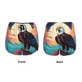 thumbnail image 3 of Gukieu Cartoon Iceberg Bald Eagle Print Women's Sports Shorts with Drawstring Elastic Waistband for Running, Yoga, Fitness-X-Large, 3 of 7