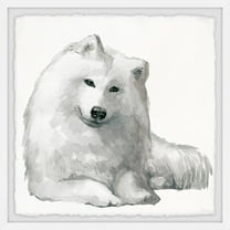 Parvez Taj White Spitz Framed Wall Art