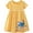 Yellow striped bird, variant on ATAIKU 2-7T Toddler Girls Short Sleeve Dress 100% Cotton Sequin Rainbow Casual Summer Appliques Shirt Jersey Dresses