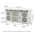 thumbnail image 3 of Pemberly Row Contemporary Wood 58" White TV Stand in Brown, 3 of 8