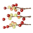 thumbnail image 1 of simhoa 3 Pcs Épingles à Cheveux Berry Holly pour Femme, Rouges et Vertes, 1 of 8