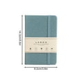 thumbnail image 3 of Notebook A6 Leather Hardcover Journal Notebook 160 Pages Lined with Elastic Closure and Pen Holder(Blue,1-Piece) Rkxzt, 3 of 8