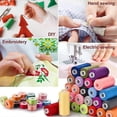 thumbnail image 3 of Kit de 72 piezas de hilo de coser, 36 colores, hilos para máquina de coser, bobinas preenrolladas, kit de hilos de coser 400, 3 of 5