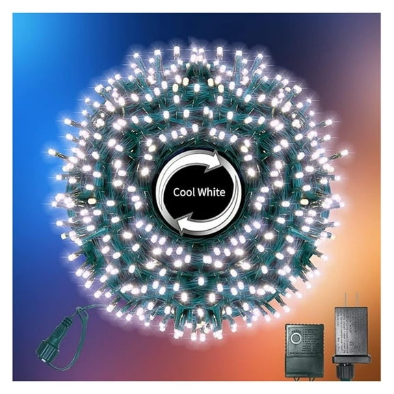1000 LED Christmas Lights Plug in, 81FT Firecracker String Lights Outdoor Waterproof with Controller, 8 Modes Cluster Lights for Christmas Tree Decoration Wreath Bedroom (White)