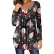 thumbnail image 1 of Pntutb Mujer Invierno Sexy Cuello Redondo Manga Larga Impreso tops Navidad Impreso Regular Blusa Pntutb Pntutb-685, 1 of 5