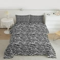thumbnail image 2 of Homewish Teens Leopard Print Bedding Comforter Set, Fashion Polkadots Twin Comforter Sets, Black White Abstract Reversible Bedding Set, Ultra Soft Bedroom Decor, 2 Pieces, 2 of 8