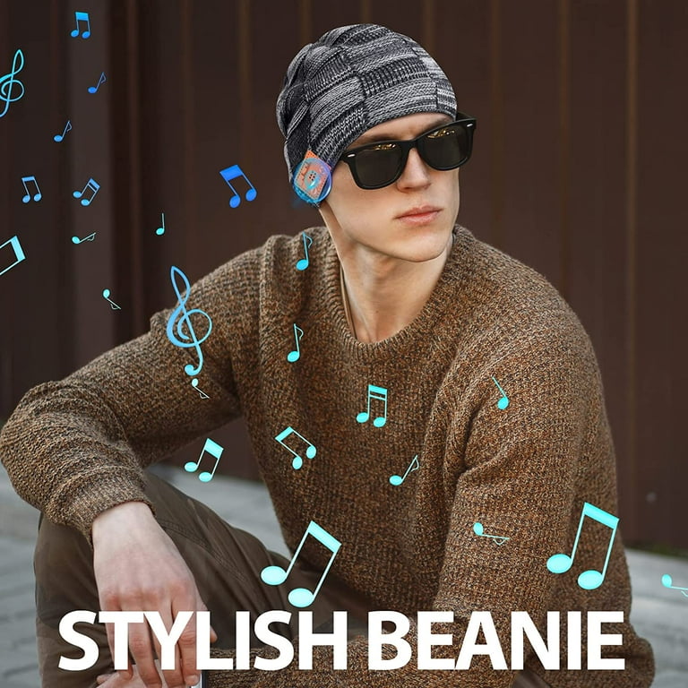 Beanies with best sale bluetooth headphones