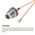 thumbnail image 3 of Cables Coaxiales Uxcell RG178 U.FL(/) Mini PCI a N Hembrana de Pérdida Baja Cable Coaxial 1FT 2Pcs, 3 of 4