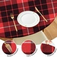 thumbnail image 4 of Buffalo Plaid Round Fitted Table Cover - 100% Waterproof, Easy-Clean Surface for Kids & Pets, 4 of 5