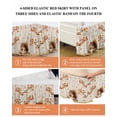 thumbnail image 6 of Thanksgiving Fall Bed Skirt Queen Size 16 Inch Drop, Squirrel Maple Leaf Cotton Linen Background Wrap Around Dust Ruffle Bedskirts, Wrinkle & Fade Resistant Easy Fit Bedskirt with Adjustable Elastic, 6 of 8