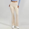 thumbnail image 2 of Gfyviroh Women's Athletic Flared Leggings Solid Lightweight Stretch Yoga Fitness Pants High Waist Casual Bootcut Pants, 2 of 6
