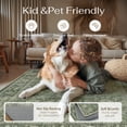 thumbnail image 4 of PureCozy 8'x10' Large Area Rugs for Living Room Bedroom Kitchen Vintage Traditional Oriental Washable Non Slip Dorm Office Dining Room Green Rugs Carpets, Green, 4 of 7