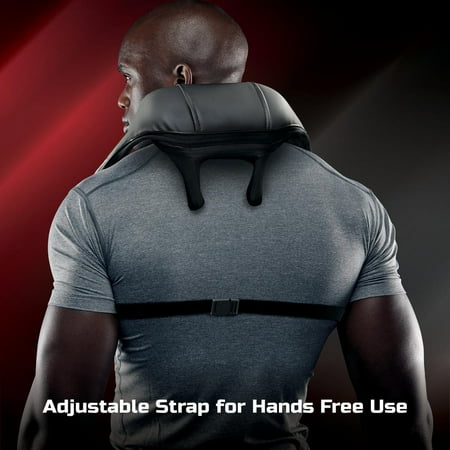 FitRx Shiatsu Pro Shiatsu Back and Neck Massager, Cordless Heated Neck and Shoulder Massager