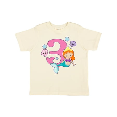 

Inktastic I Am 3 Years Old Birthday with Mermaid Gift Toddler Toddler Girl T-Shirt