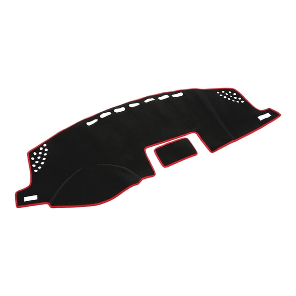 Funda de alfombrilla de tablero de Unique Bargains de alta configuración con audio compatible para Lexus CT200 11-19, poliéster negro y rojo
