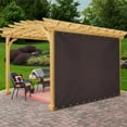 thumbnail image 1 of COVERS&ALL Rideau Extérieur en Vinyle pour Meubles de Patio 12 Oz, Rideaux Occultants Résistants aux Intempéries pour Fenêtre de SALLe à Manger avec Oeillets Inoxydables pour Pergola, Véranda, Gazébos (8 Pieds H x 8 Pieds L, Café), 1 of 7