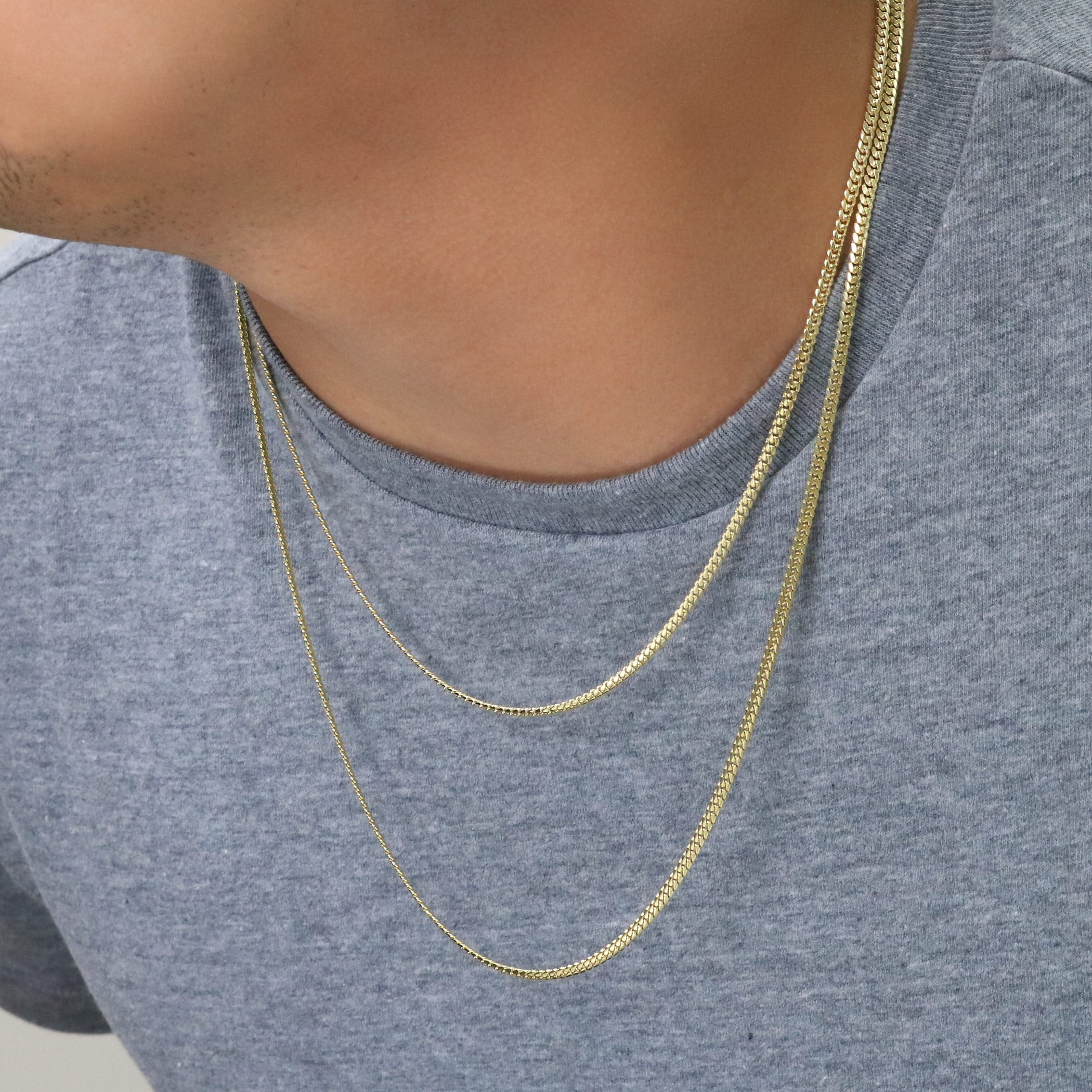 Nuragold 14K Real Yellow Gold Solid Miami Cuban Link Chain Necklace 16"-30" (2.7mm-11mm) Italian Jewelry for Men & Women