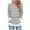 White, variant on Women's Striped Sweatshirt Hoodies Pullover Long Sleeve Drop Shoulder Top with Pockets
