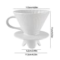 thumbnail image 5 of YIEMEEN Ceramic Coffee Dripper Precise Flows Control Easy Cleaning Coffee Brewing Tool, 5 of 8