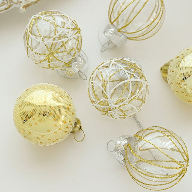 Christmas Decorative Ball Pendant 6Pcs Creatives Colorful Plastic Decorative Ball Christmas Tree/Festival Atmospheres/Wedding Scene Decoration