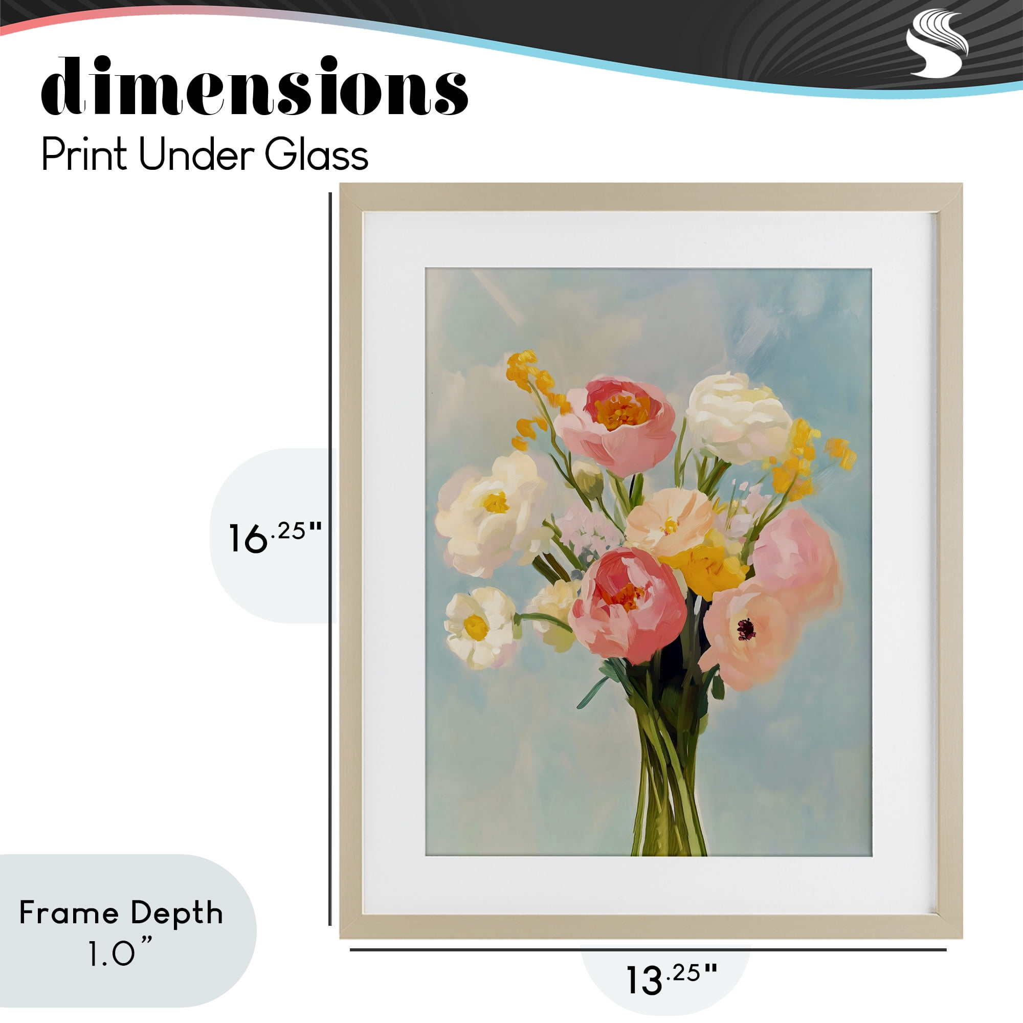 Stupell Industries Eclectic Floral Bouquet Birch Framed Print Under Glass, design by The Prints Vibe