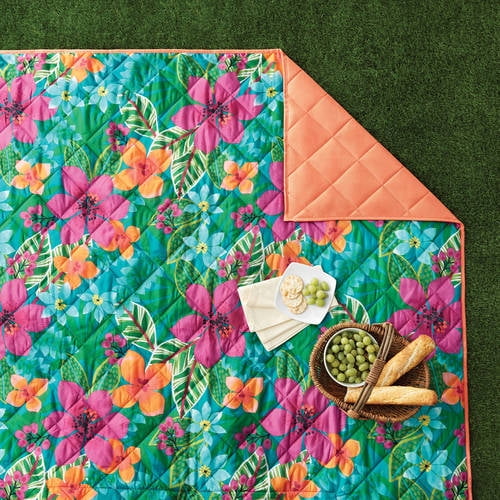 Mainstays Floral Outdoor Blanket, 1 Each