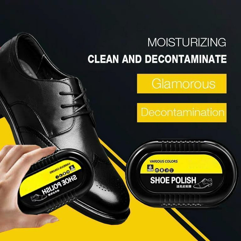 SHOE POLISH SHINE QUICK WAX CLEANING SPONGE FOR LEATHER GARMENTS BAG SOFA