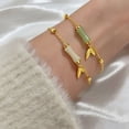 thumbnail image 5 of 15+3.5cm New Trendy Silver Gold Color Lucky Chinese Coin Jade Link Chain Bracelet For Woman Girl Fashion Jewelry Gift Dropship, 5 of 5