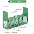 thumbnail image 3 of Zorpupoa 38in 2 Door Live Animal Cage Trap For Animals Under 18LBS Easy To Setup Humane Galvanized Iron Trap Cage For Raccoons Armadillos Groundhogs Muskrats Opossums Skunks, 3 of 10