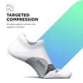 thumbnail image 3 of Feetures Elite Light Cushion No Show Tab Ankle Socks - Sport Sock with Targeted Compression - New White, M (1 Pair), 3 of 8