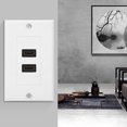 thumbnail image 2 of Enchufe de panel de placa de pared HDMI blanco estándar de EE. UU. para edificio de oficinas en casa de hotel (2 puertos) NikouMX Muebles, 2 of 8