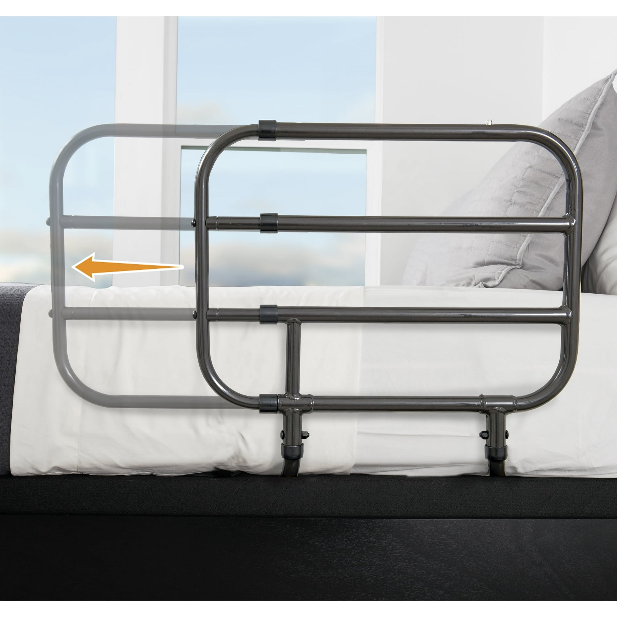 Able Life Bedside Extend-A-Rail, Adjustable Senior Bed Safety Railing and Stand Assist Grab Bar, Extendable Guardrail for Seniors and Elderly Adults, ASTM Safety Approved Bedrail