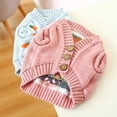 thumbnail image 6 of Pet Winter Clothes Cartoon Print Windproof Cardigan Small Dog Knitted Sweater Puppy Costume, 6 of 8