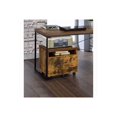 thumbnail image 4 of HomeStock Baroque Brilliance File Cabinet, 19" x 16" x 18"H, Weathered Oak Finish with File Drawer and Additional Storage Space, Casters for Easy Mobility, 4 of 5